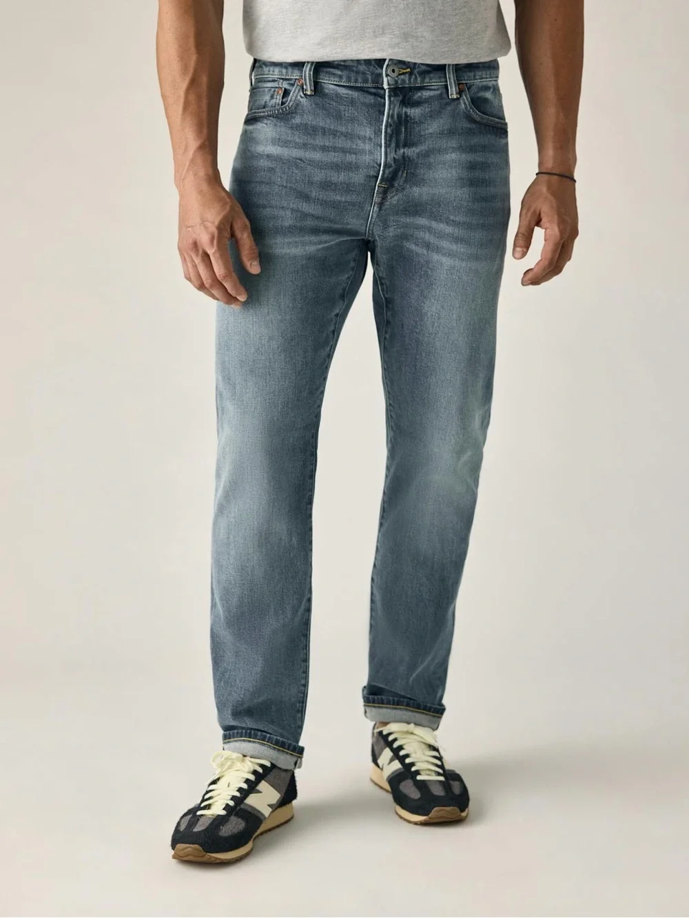 Flint and Tinder Stretch Selvedge Denim Jeans - Light Wash - 33 x 30